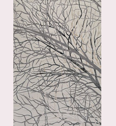 Tree MO-098 Hand Tufted Rug in Grey