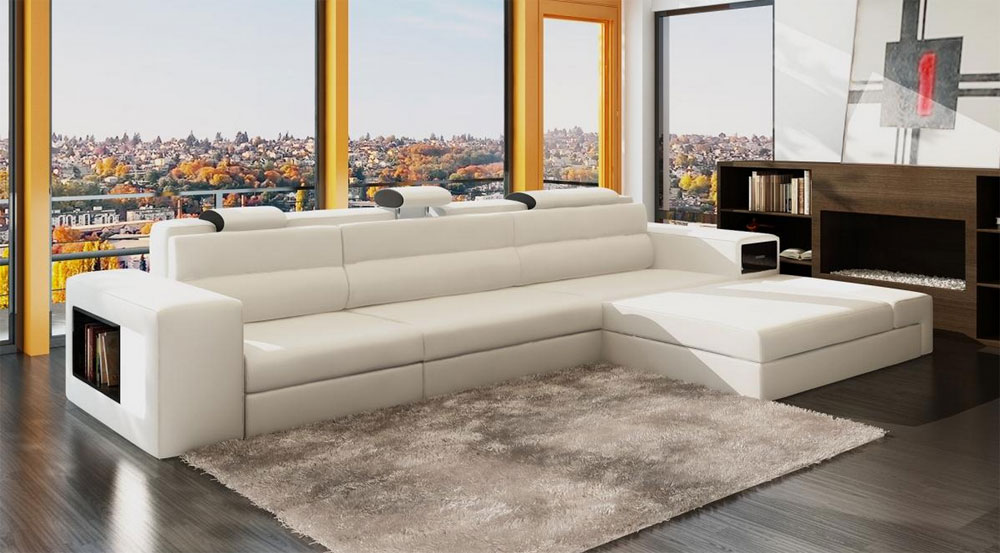 4b Leather Sectional Modern 