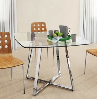 Z-195 Clear Glass Dining Table