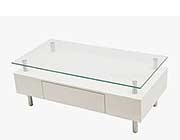 Santo Coffee Table w/drawer and glass top CR