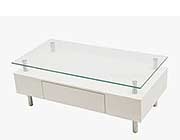 Santo Coffee Table w/drawer and glass top CR
