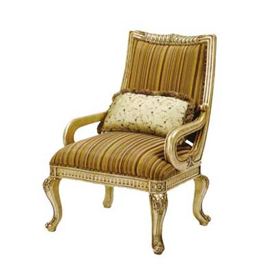 BT 055 Accent Chair in Antiqued Gold
