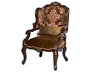 BT 070 Classical Dark Brown Accent Arm Chair