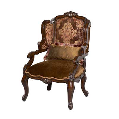 BT 070 Classical Dark Brown Accent Arm Chair