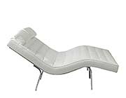 Modern Leather Lounge Chair EStyle 804 in White