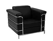 Modern Leather Arm Chair EStyle 811 in Black