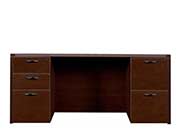 Double Pedestal Desk Bow Front CH-A-305