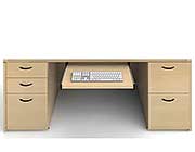 Double Pedestal Desk Bow Front CH-A-305