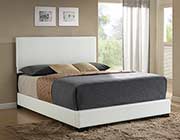 White Leatherette Bed Isabelle AC 390