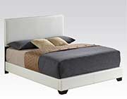 White Leatherette Bed Isabelle AC 390