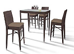 Reva Outdoor Bar Set (Rectangular Table and 4 Chairs)