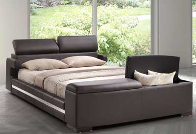 Modern Platform bed in Espresso Z216