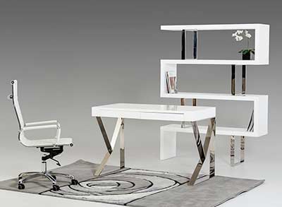 Contemporary white Lacquer desk VG153