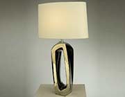 Ceramic Lamp with Silver Finish NL158