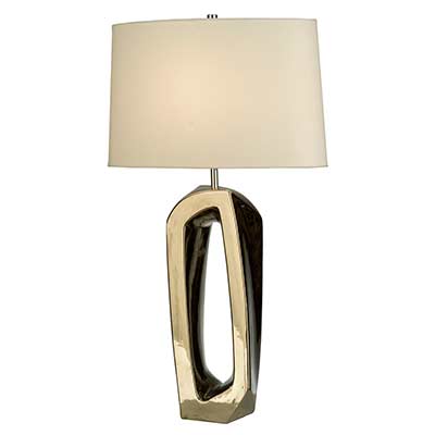 Ceramic Lamp with Silver Finish NL158