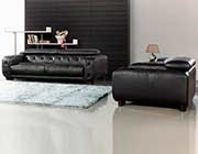 Modern black Italian Leather sofa set VG334
