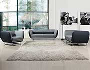 Modern Grey two tone fabric sofa set VG360