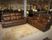 Reclining Leather Sofa and Loveseat Set CO91