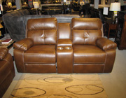 Reclining Leather Sofa and Loveseat Set CO91