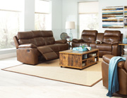 Reclining Leather Sofa and Loveseat Set CO91