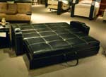 Black leatherette Queen size sofa bed Bella