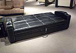 Black leatherette Queen size sofa bed Bella