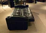 Black leatherette Queen size sofa bed Bella