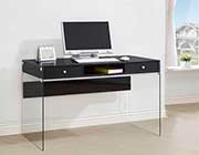 Grey Modern Desk with Glass Legs CO 818