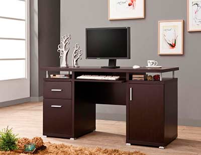 Cappuccino Modern Desk with CO 107