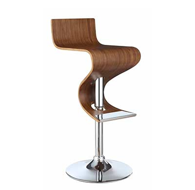 Walnut Adjustable Bar Stool CO 396