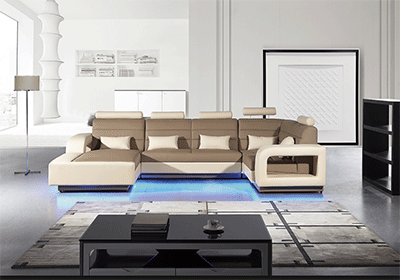 Modern Leather Sectional AA80