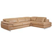 Top grain Black leather sectional sofa Zena