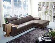 Italian Brown Leather Sectional Sofa NJ727