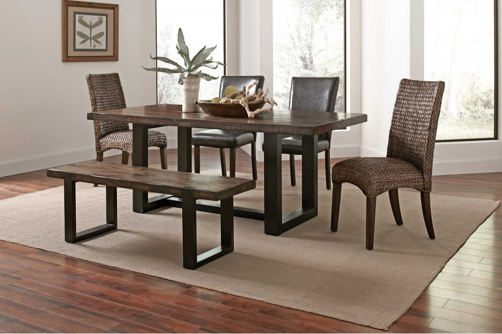 two tone dining room table