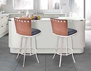 Walnut bar stool ArL Chelle