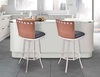 Walnut bar stool ArL Chelle