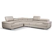 Modern Gray Leather Sectional Sofa EF119