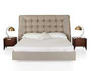 Grey Leatherette Bed VG Cleto