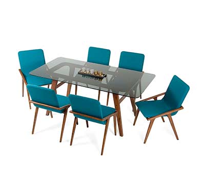 Smoked Glass Dining Table VG858