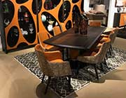 21 Cosmopolitan Orange Rectangular Dining table by AICO