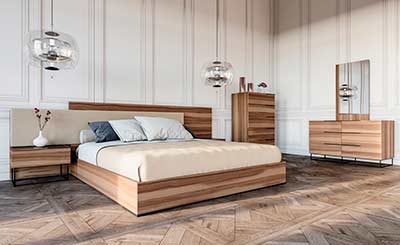 Matte Walnut Bedroom Set VG 123