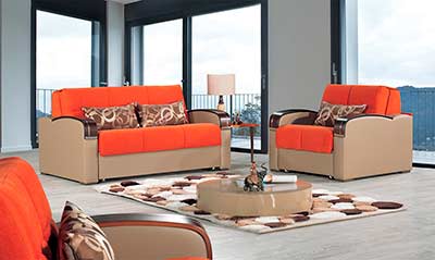 Prada Loveseat bed in Orange