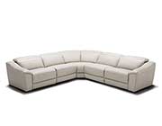 Silver Grey Recliner Leather Sectional Sofa NJ 775