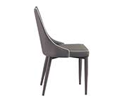 Gray Leatherette Chair Caprina
