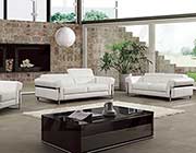White Italian leather sofa set AE012