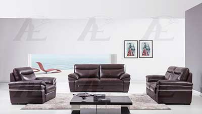 Dark Brown Italian leather sofa AEK 050