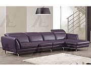 Purple Italian leather sectional AEK 023