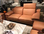 Cognac Italian Leather Sofa VG Marcotti