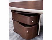 Brown Oak Desk with Cabinet VG Norman