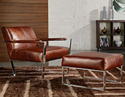 White Leather Lounge Chair by Moroni